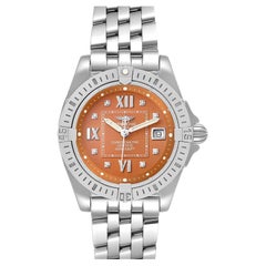 Orologio Breitling Galactic Bronzo Quadrante Diamante Acciaio Donna A71356 Scatola Documenti