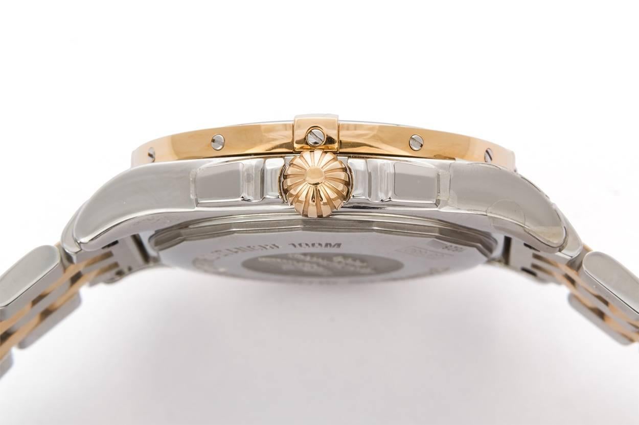 Women's Breitling Galactic C37330 18 Karat Rose Gold and Steel Mother-of-Pearl Dial