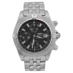 Breitling Galactic Chronograph II Steel Black Dial Mens Watch A1336410/M512-379A