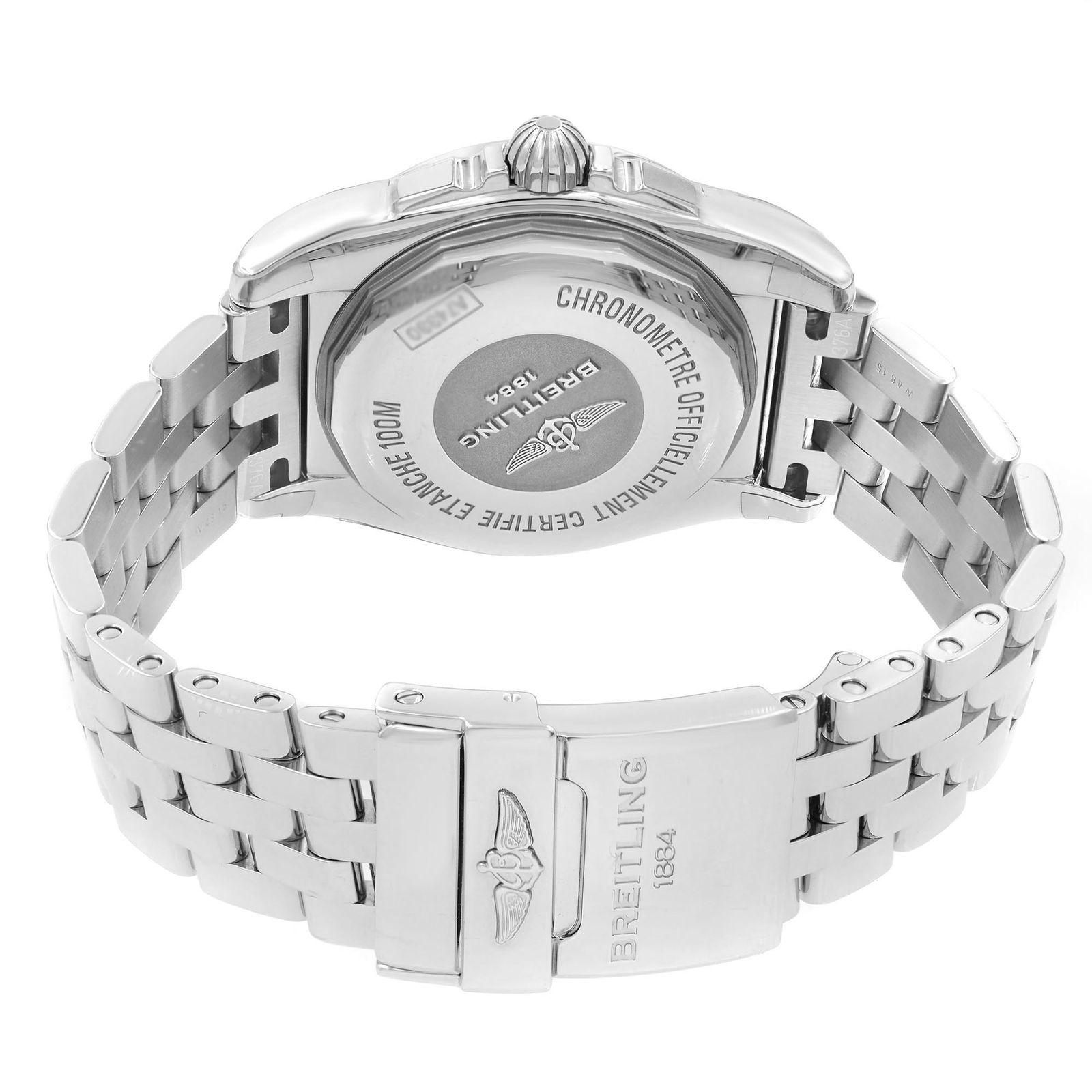 Breitling Galactic Diamond Steel Black Quartz Ladies Watch A7433053/BE08-376A 1