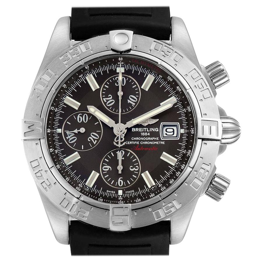 Breitling Galactic II Chronograph Grey Dial Steel Mens Watch A13364 Unworn