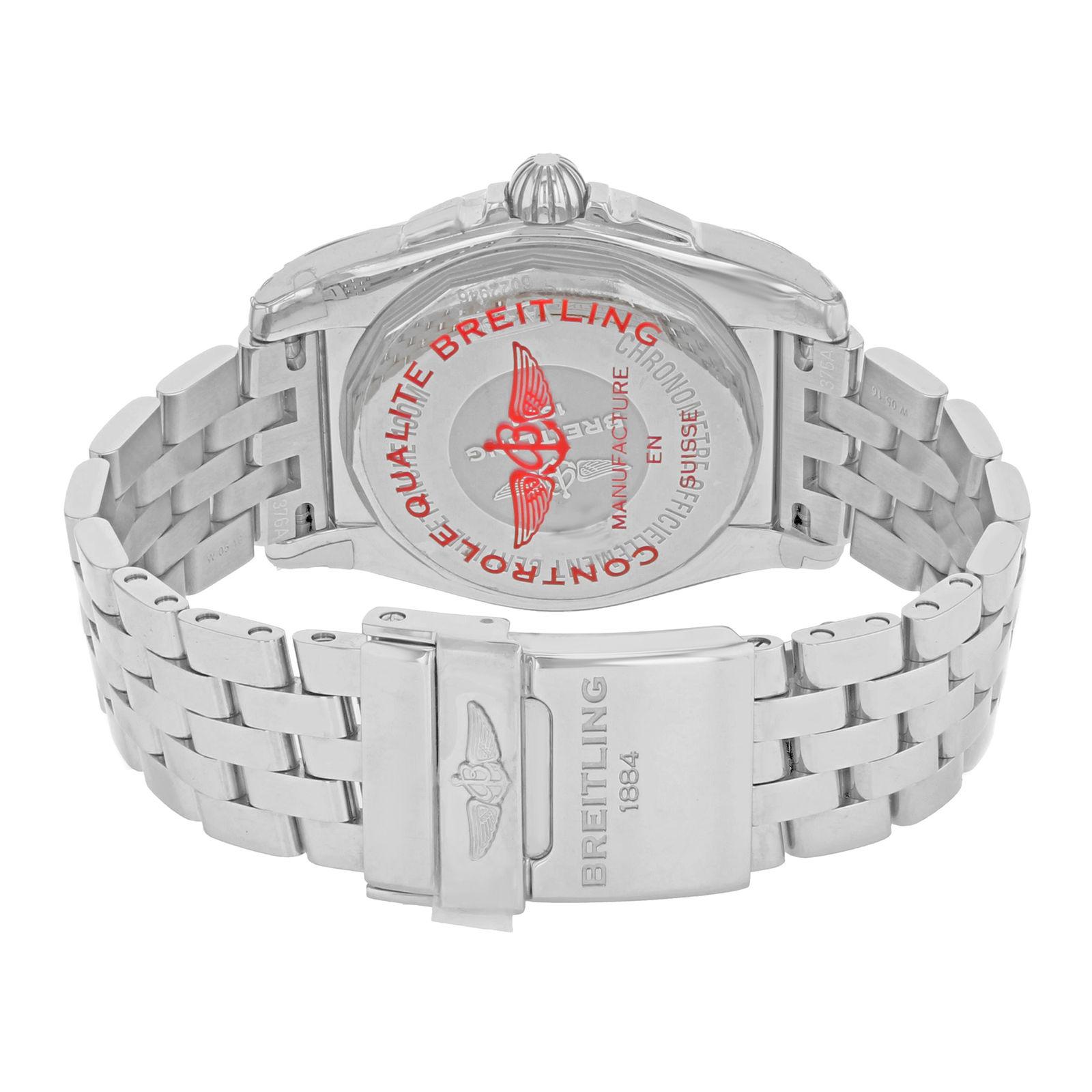 Women's Breitling Galactic Steel MOP Diamonds Quartz Ladies Watch A7433053/A779-376A