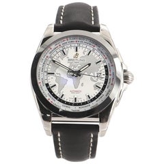 Breitling Galactic Unitime Automatic Stainless Steel and Leather 44 Watch