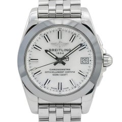 Breitling Galactic W74330 SS MOP Dial Quartz Unisex Watch Box&Paper