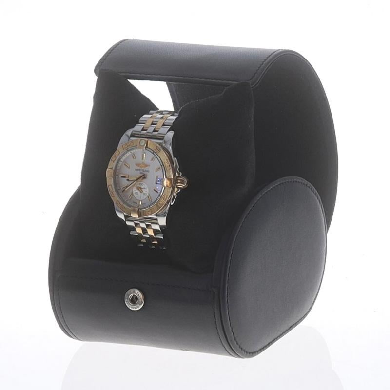 Breitling Galactic Wristwatch - Stainless Steel Rose Gold 18k Automatic 1Yr Wnty For Sale 3