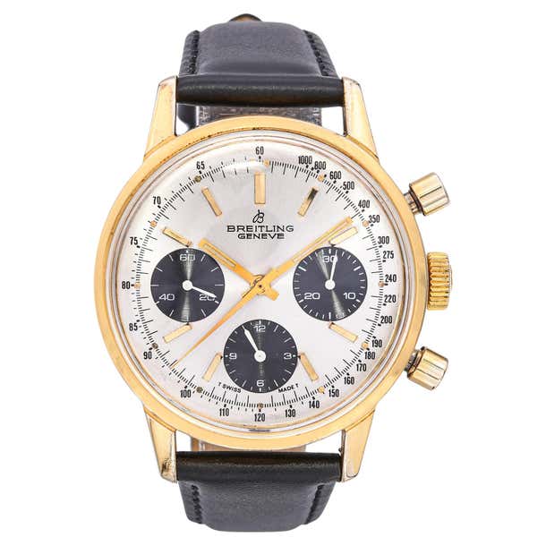 Ref 815 Breitling Genève Panda Dial Top Time Chronograph Men's Watch Ref. 815 ...