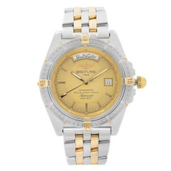 Breitling Headwind 44 Gold Steel Champagne Dial Automatic Watch B45355