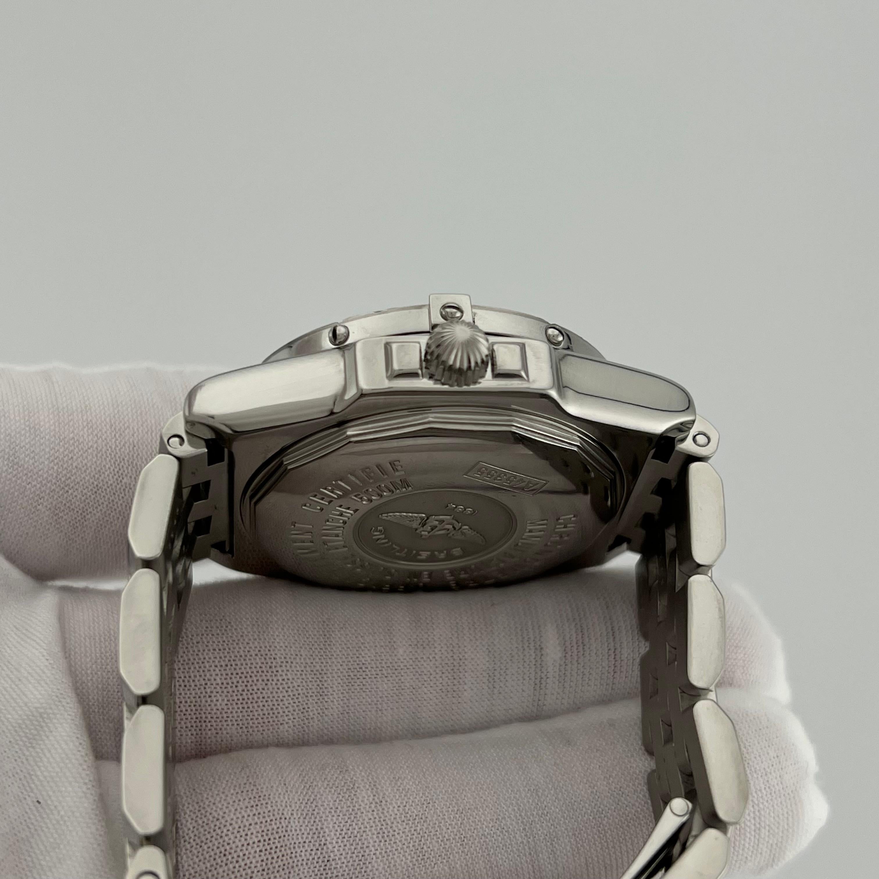 Breitling Headwind A45355 43mm Day Date Quadrante Silver Steele In condizioni buone in vendita a San Diego, CA