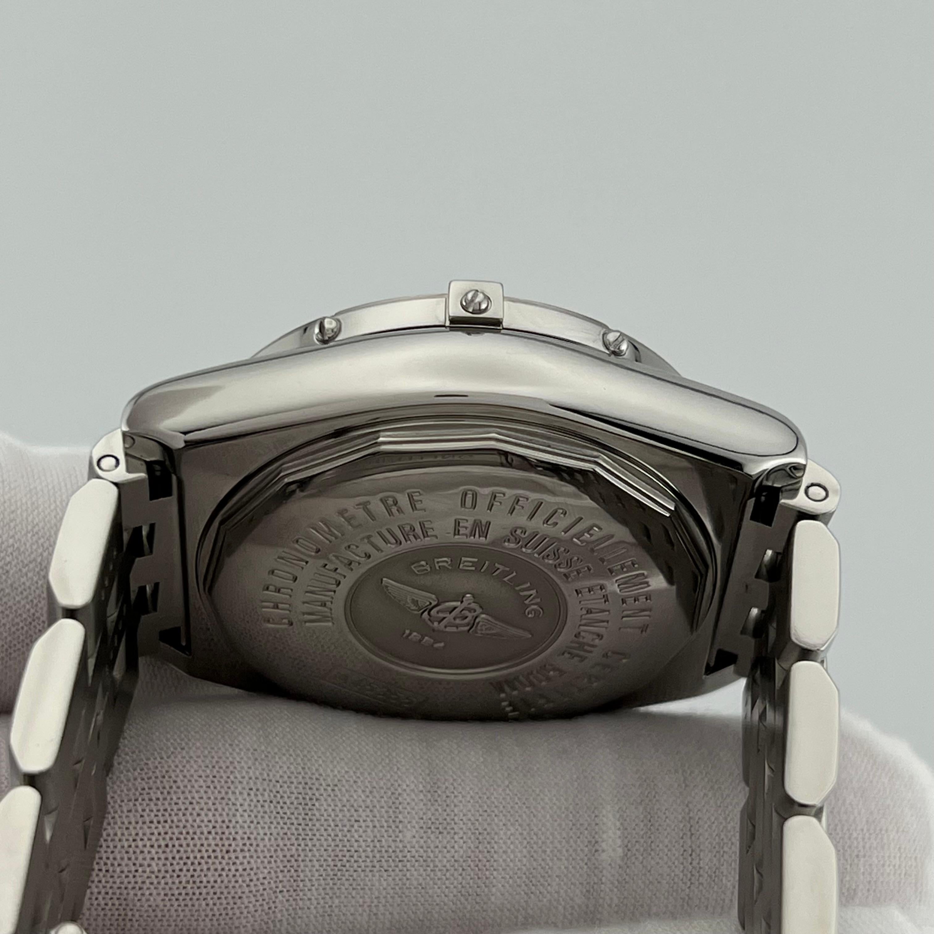 Breitling Headwind A45355 43mm Day Date Quadrante Silver Steele in vendita 1