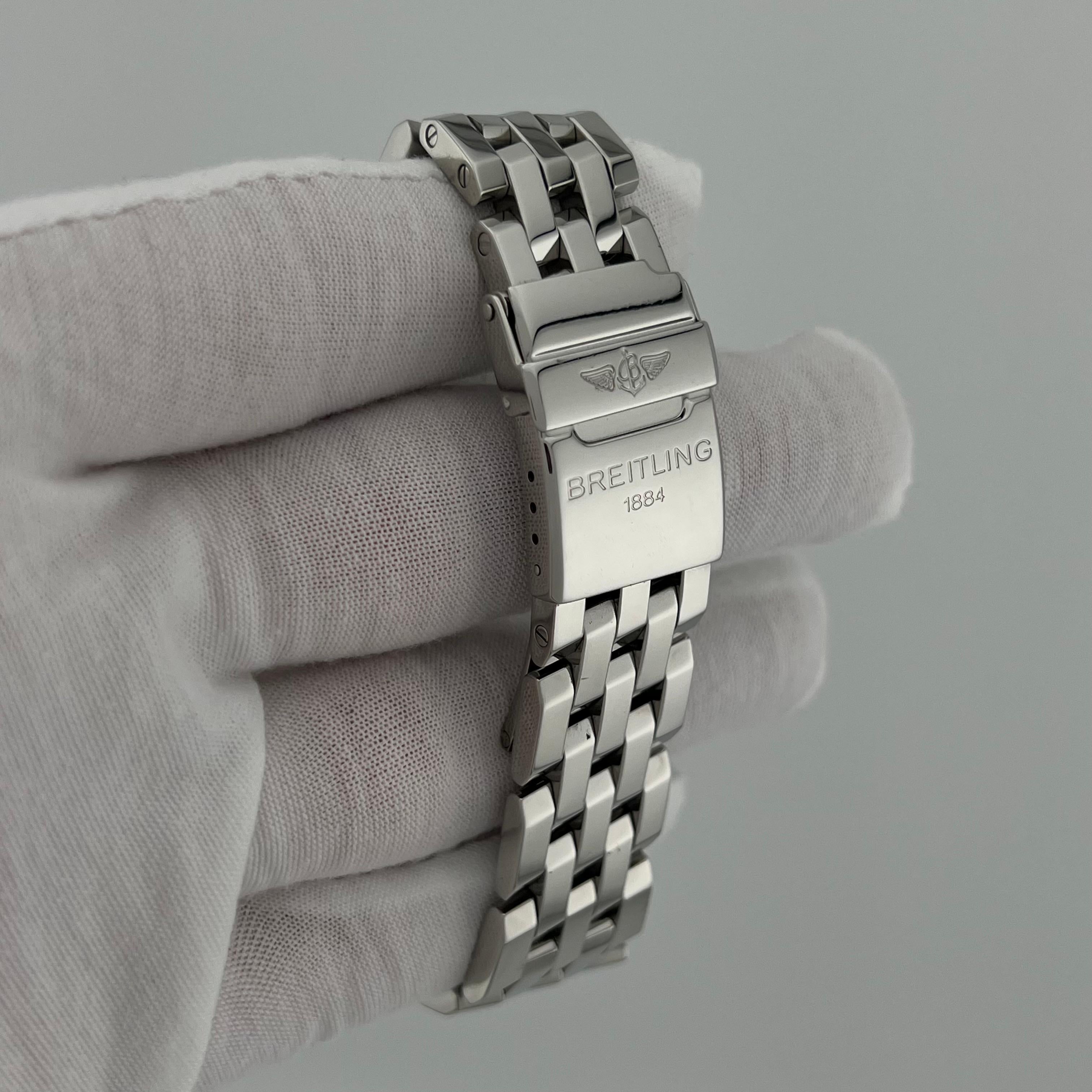 Breitling Headwind A45355 43mm Day Date Quadrante Silver Steele in vendita 2