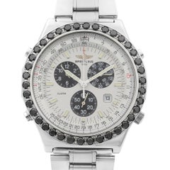 Breitling Jupiter Pilot Steel Diamond White Dial Alarm Quartz Men's Watch A59028