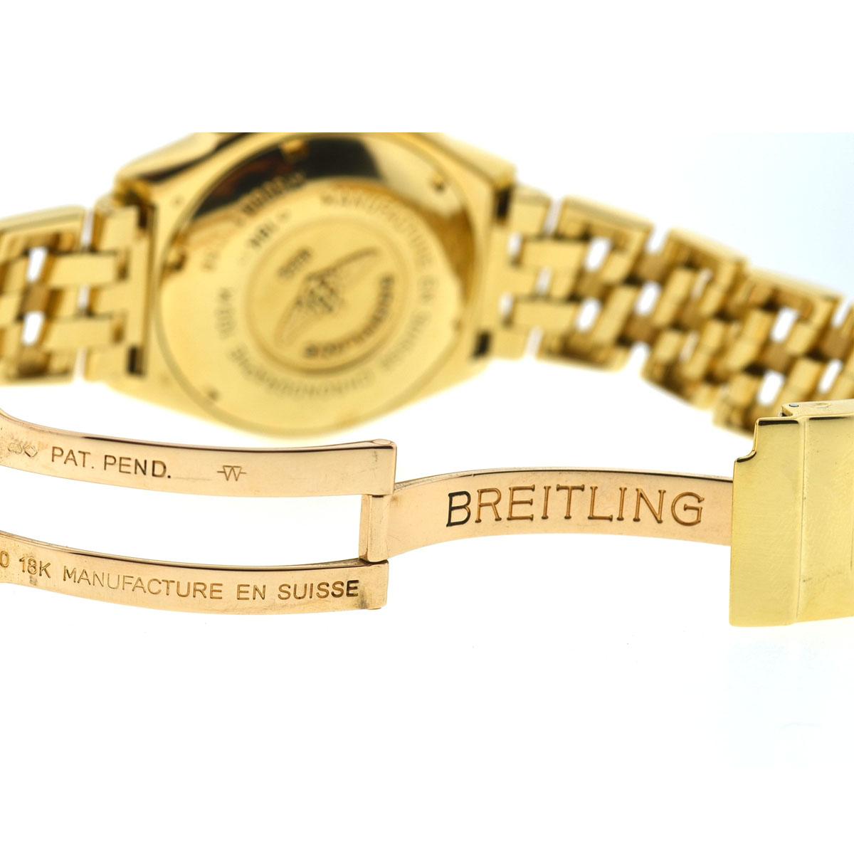 Breitling K13050.1 18 Karat Gelbgold Chronomat MOP Zifferblatt Automatikuhr 4