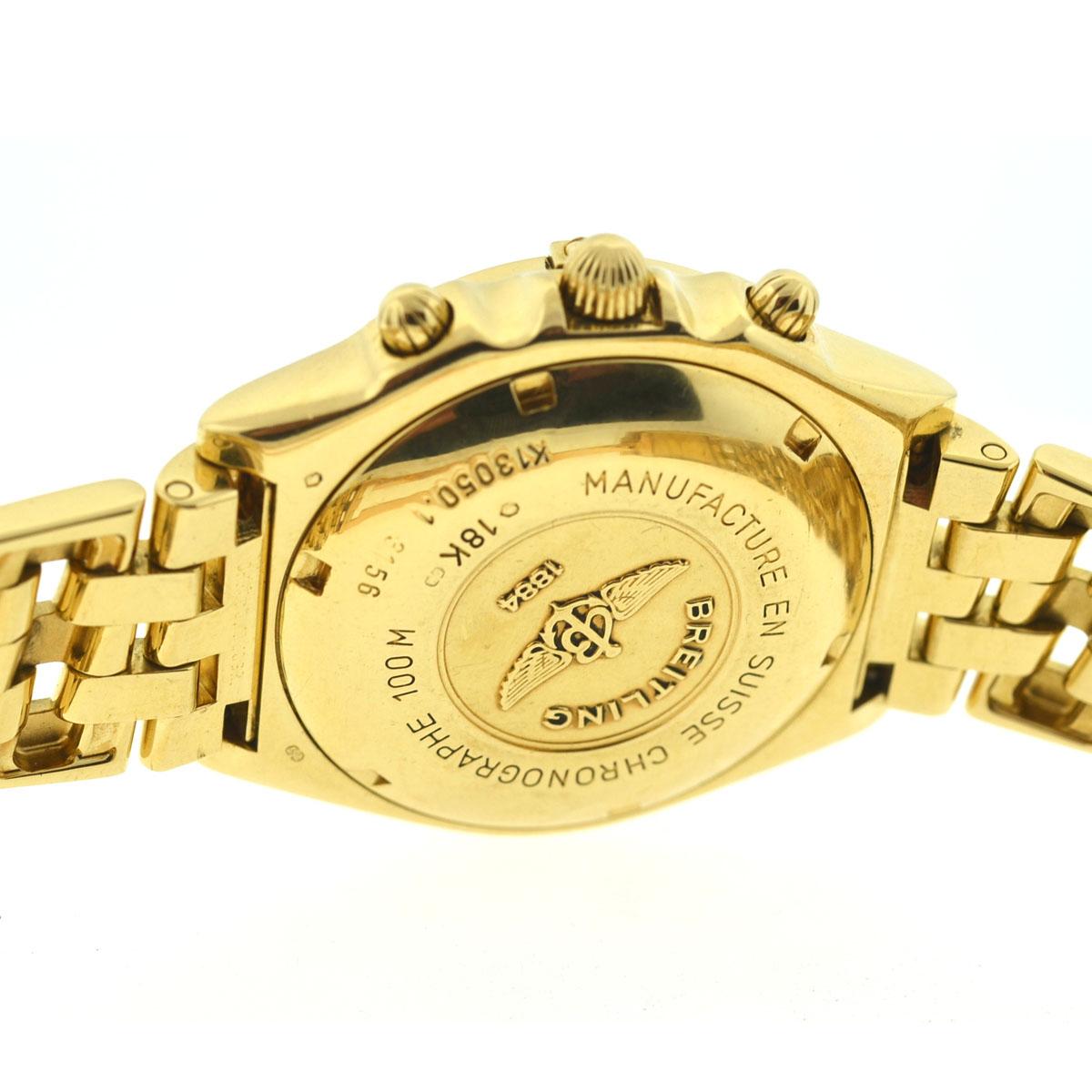 Breitling K13050.1 18 Karat Yellow Gold Chronomat MOP Dial Automatic Watch 4