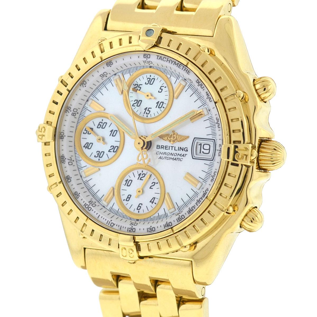 breitling 18 karat gold watch