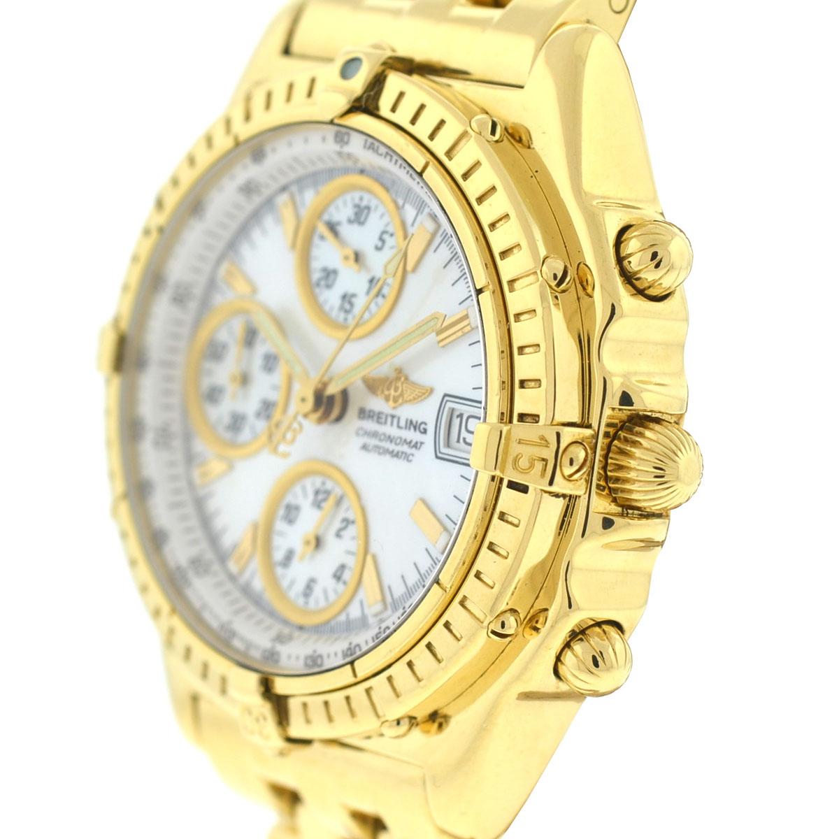 breitling 18 karat gold watch