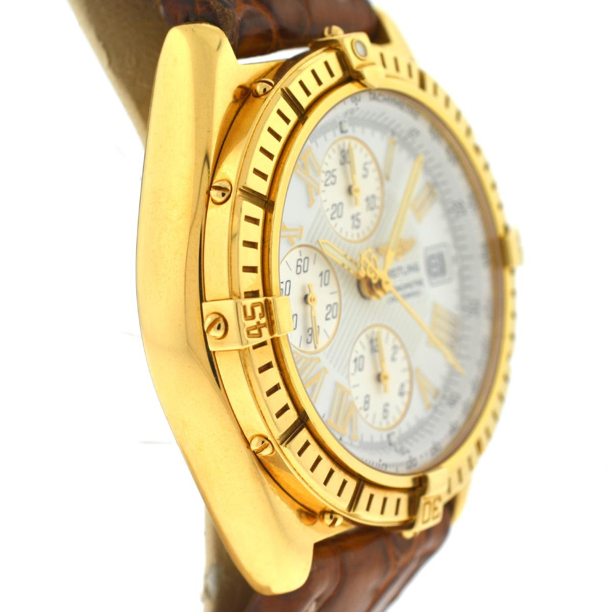 Herrenuhr Breitling K13355 Crosswind Chronograph 18 Karat Gelbgold im Angebot 1