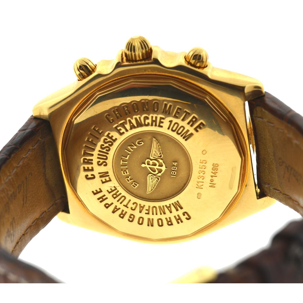 Breitling K13355 Crosswind Chronograph 18 Karat Yellow Gold Men's Watch 2