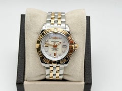 Breitling Ladies Galactic 32 C71356 MOP Diamond 18K Rose Gold Steel Box Paper