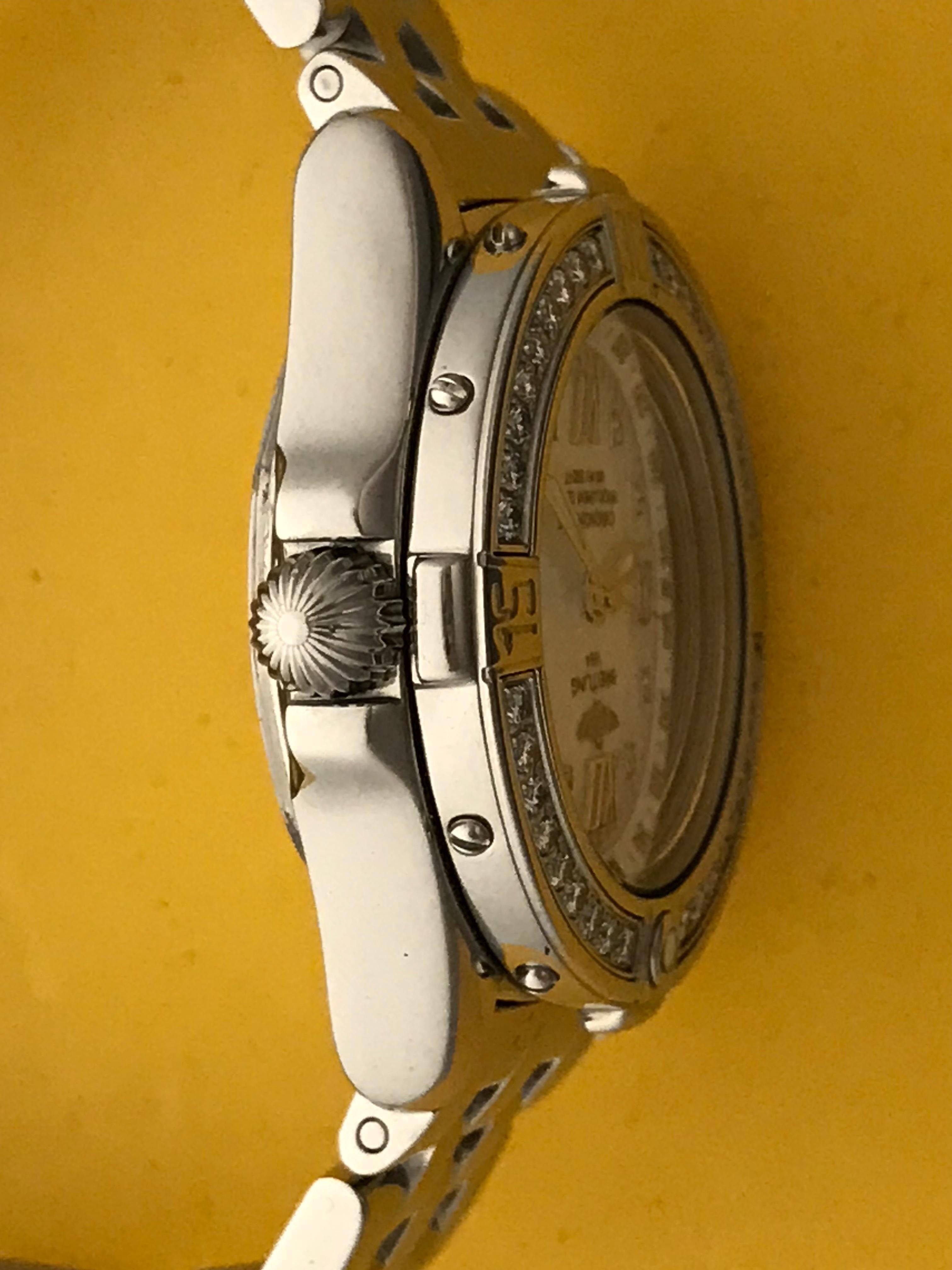 Women's Breitling Ladies Stainless Steel Diamond Cockpit Quartz Wristwatch Ref A67365