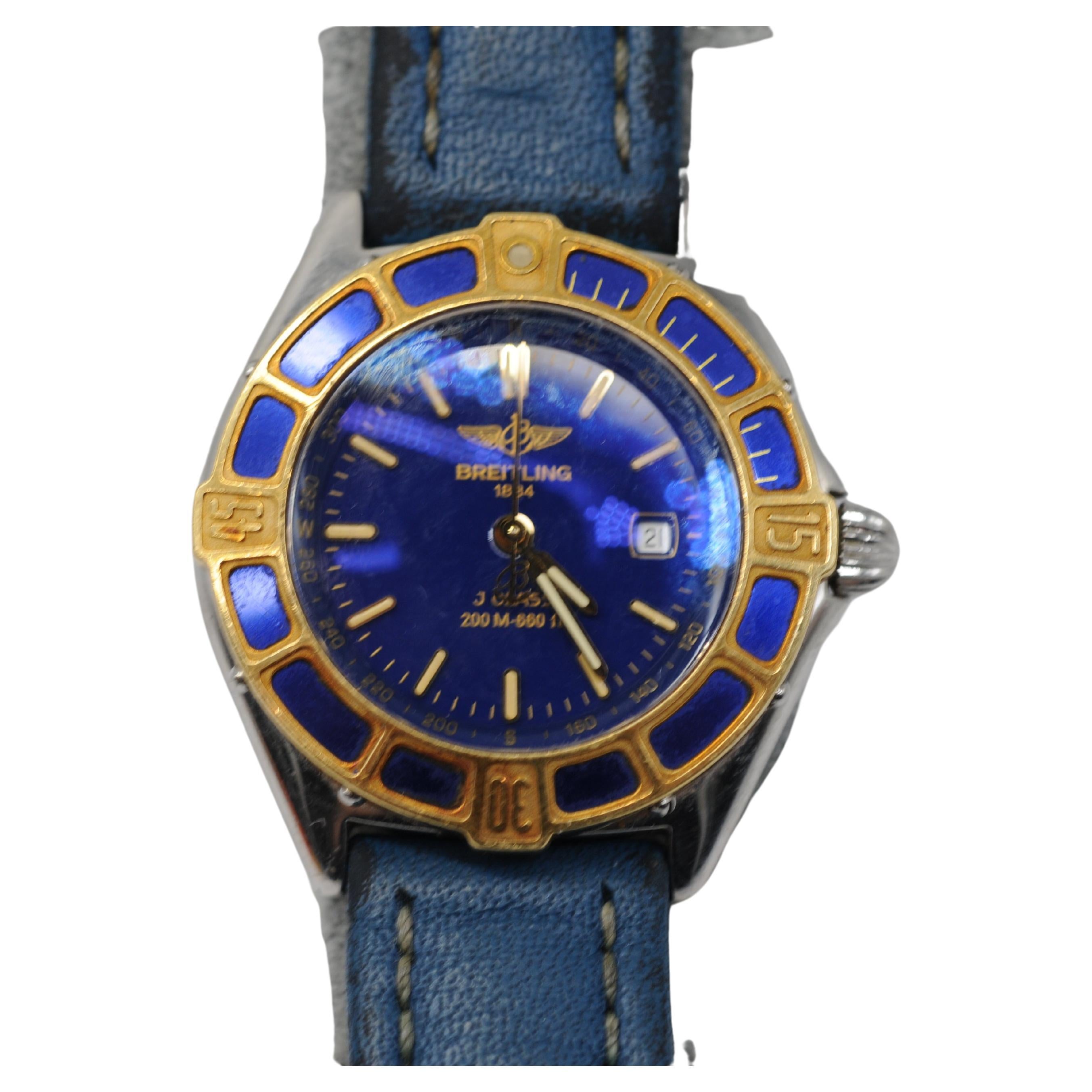 Breitling Lady J D52065 Quartz Watch Description

Brand: Breitling
Model: Lady J
Reference Number: D52065
Case Material: Stainless Steel/Gold
Case Diameter: 31x35mm
Band Material: Blue Leather
Wrist Size: Universal
Clasp: Original Breitling Folding