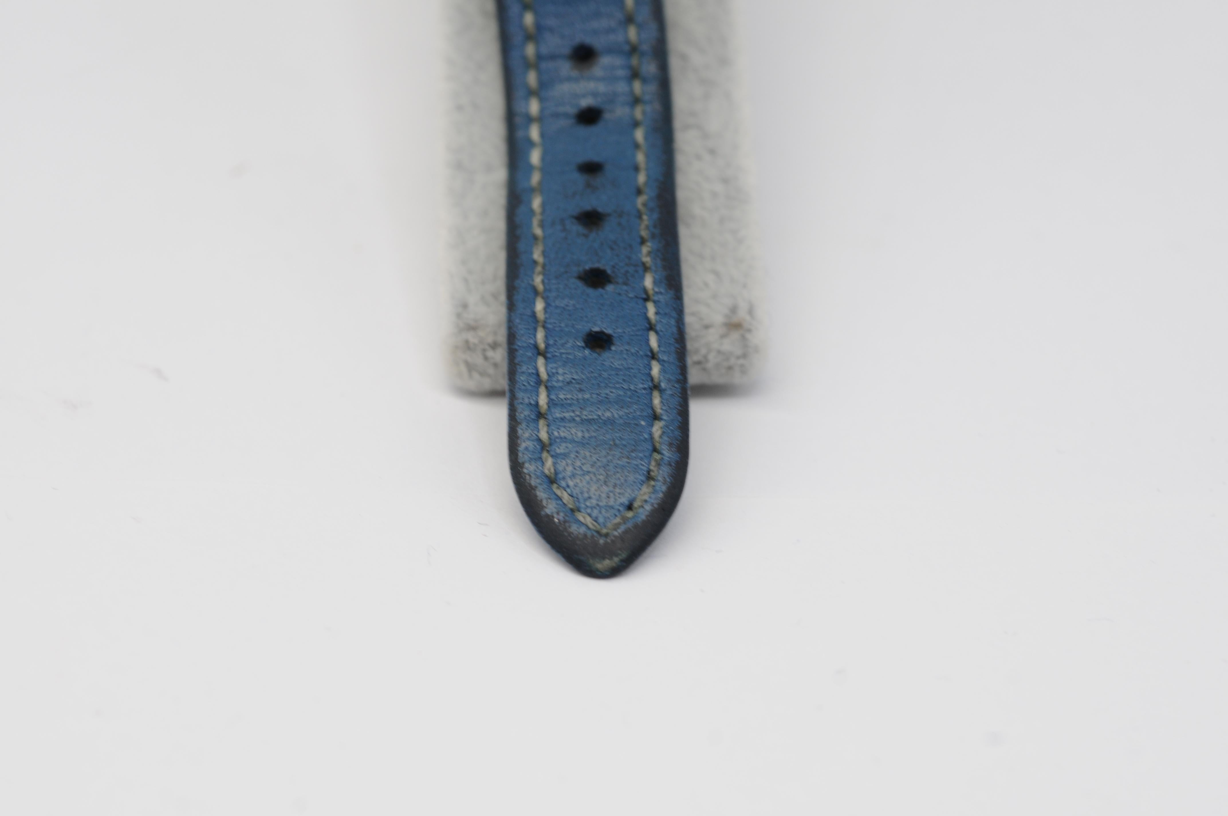 Breitling Lady J D52065 mit tiefblauem Lederarmband im Angebot 1