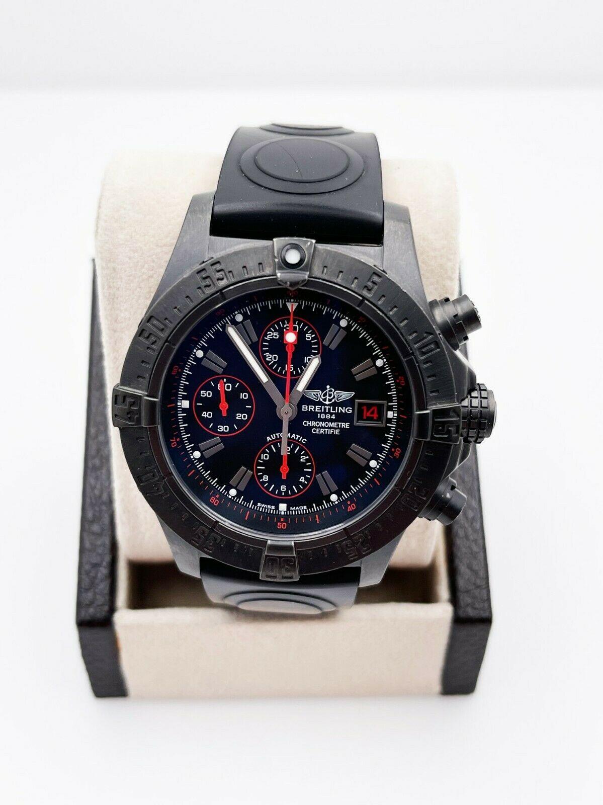 Breitling M13380 Avenger Skyland Limited Edition DLC Stainless Steel Box Papers For Sale 3