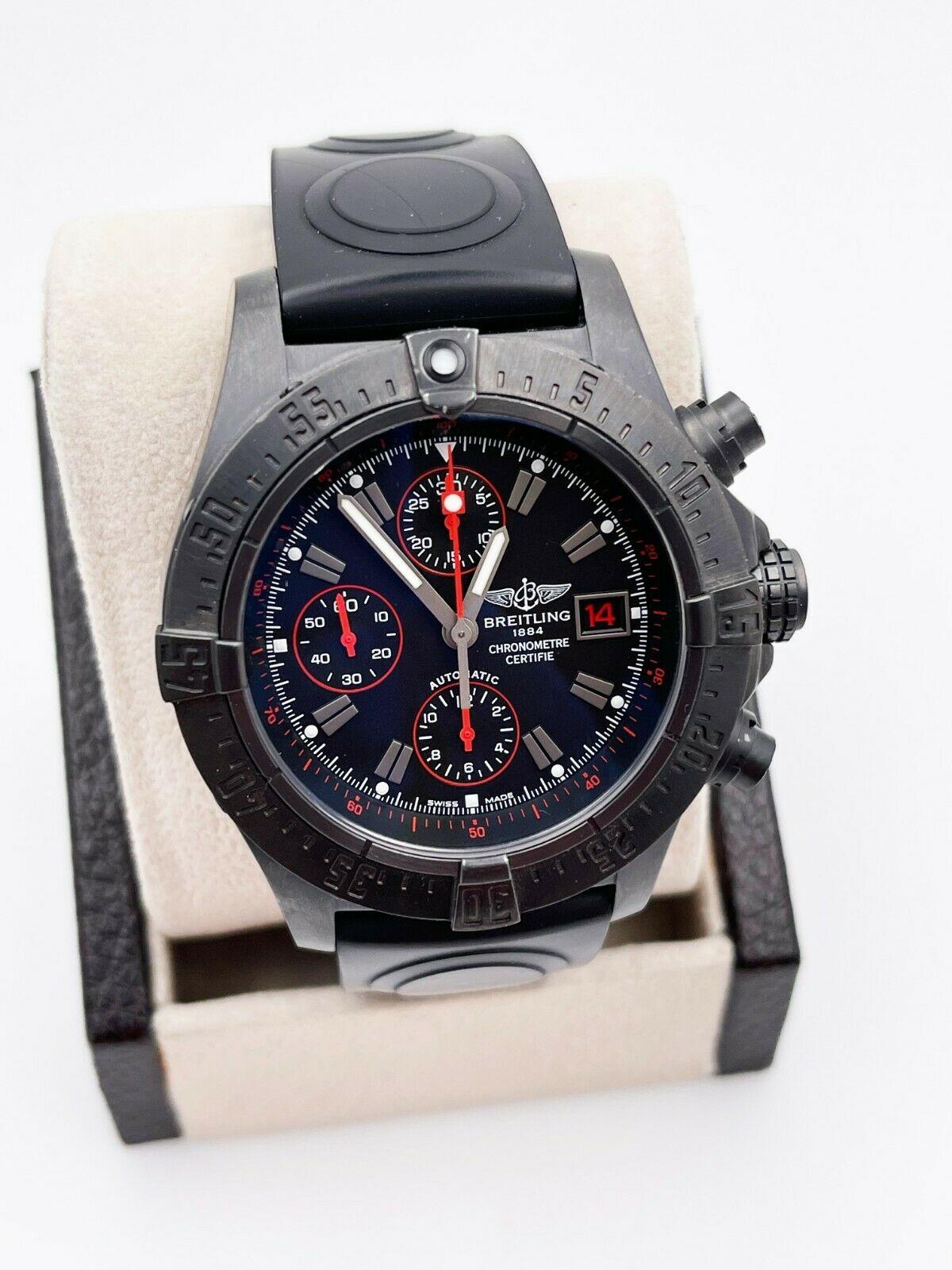 Breitling M13380 Avenger Skyland Limited Edition DLC Stainless Steel Box Papers For Sale 1