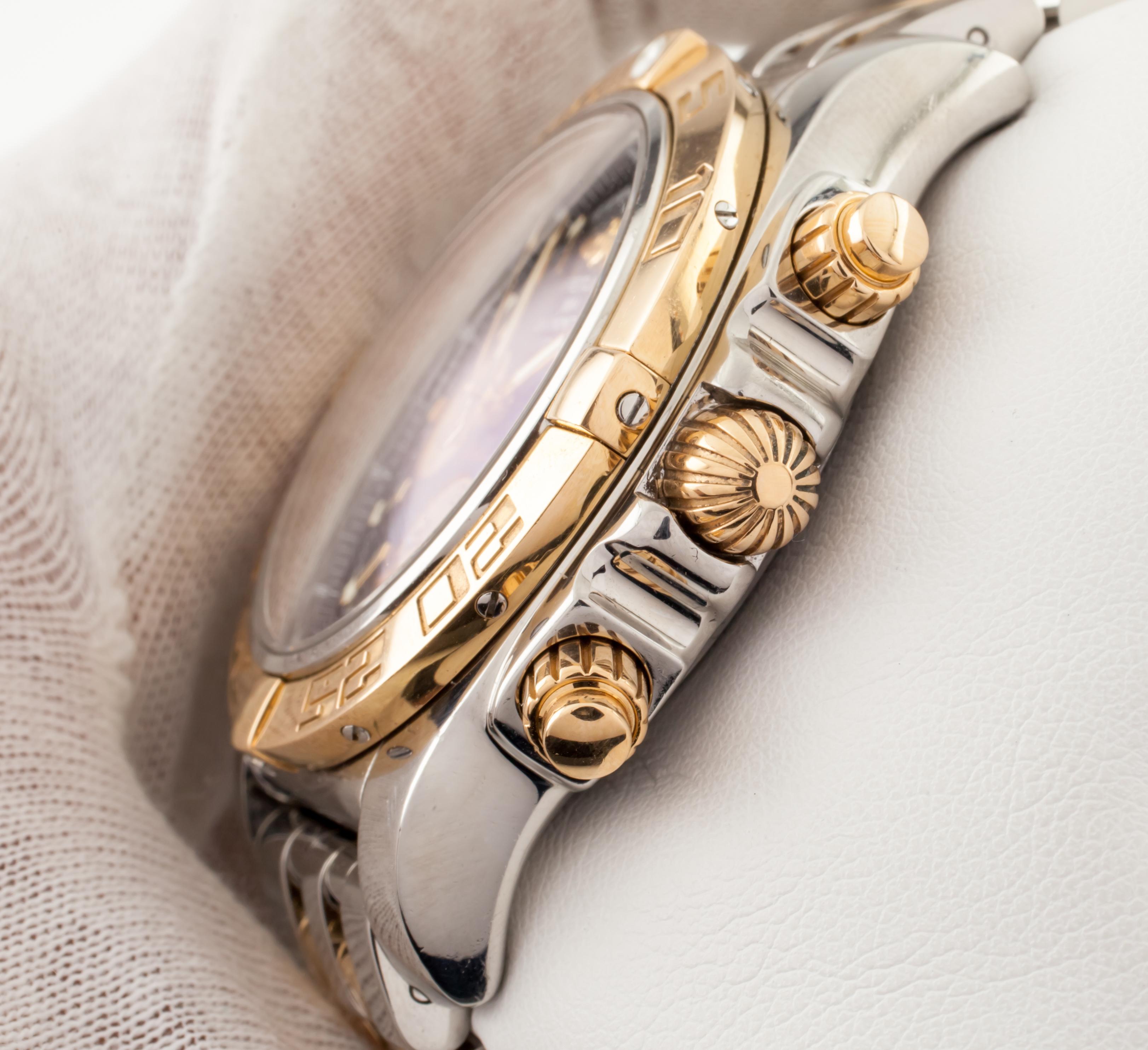Modern Breitling Men's Chronomat Automatic Watch SS and 18 Karat Rose Gold CB0110