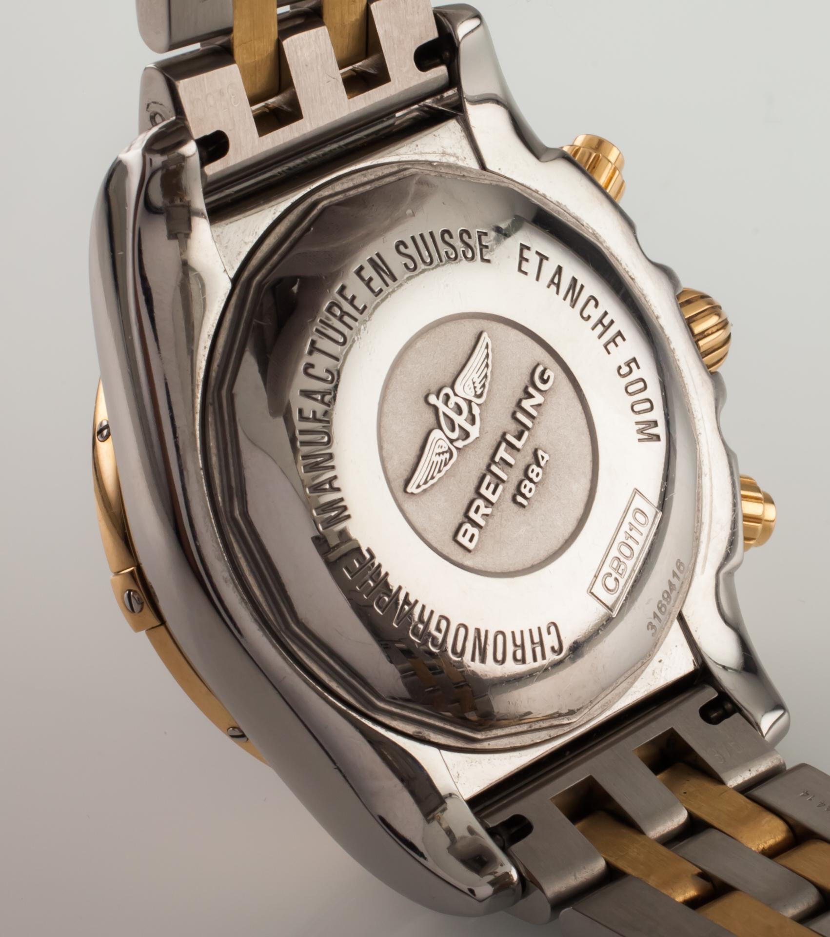 Breitling Men's Chronomat Automatic Watch SS and 18 Karat Rose Gold CB0110 1