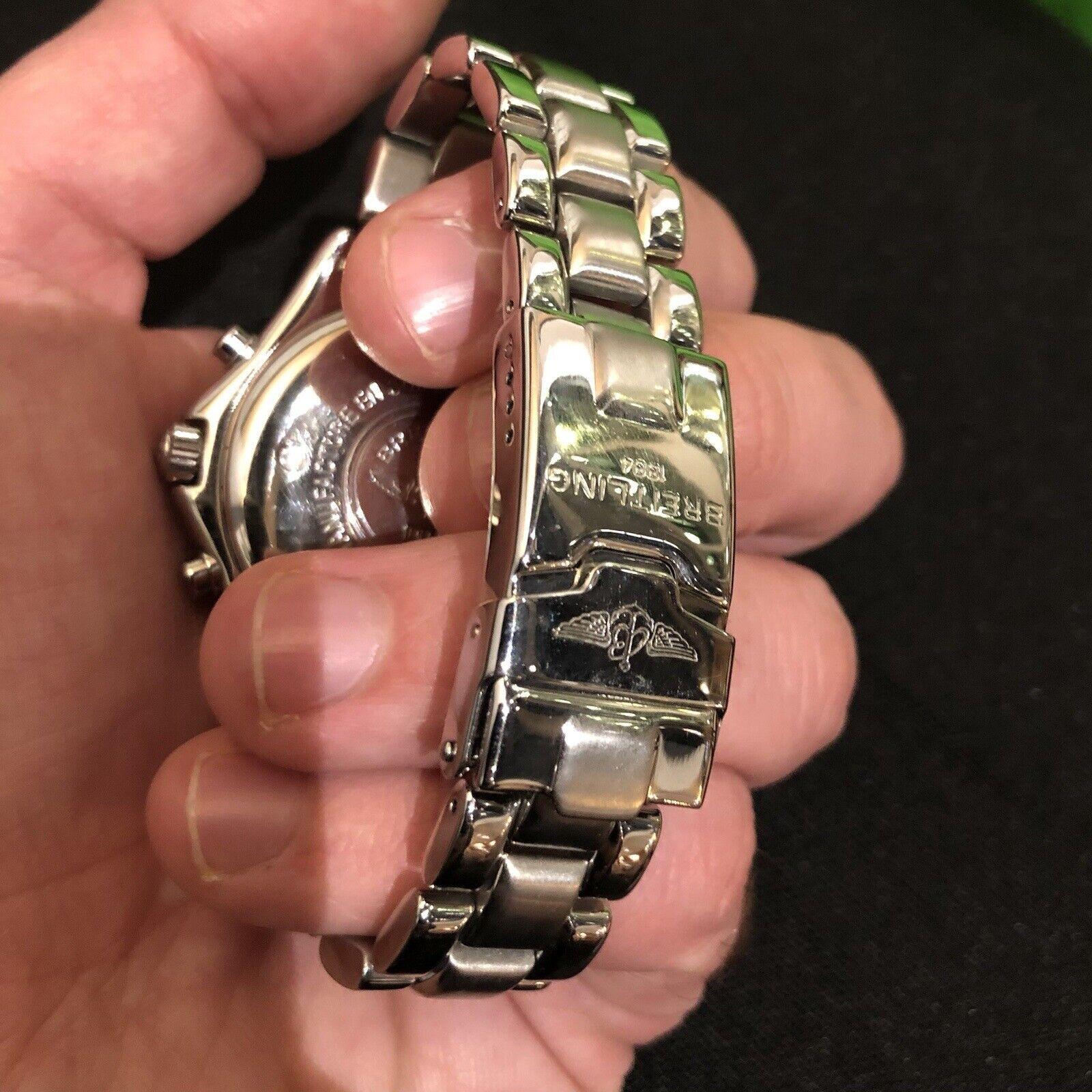 Breitling Men’s Colt Chronograph A53035 Stainless Steel Bracelet For Sale 7
