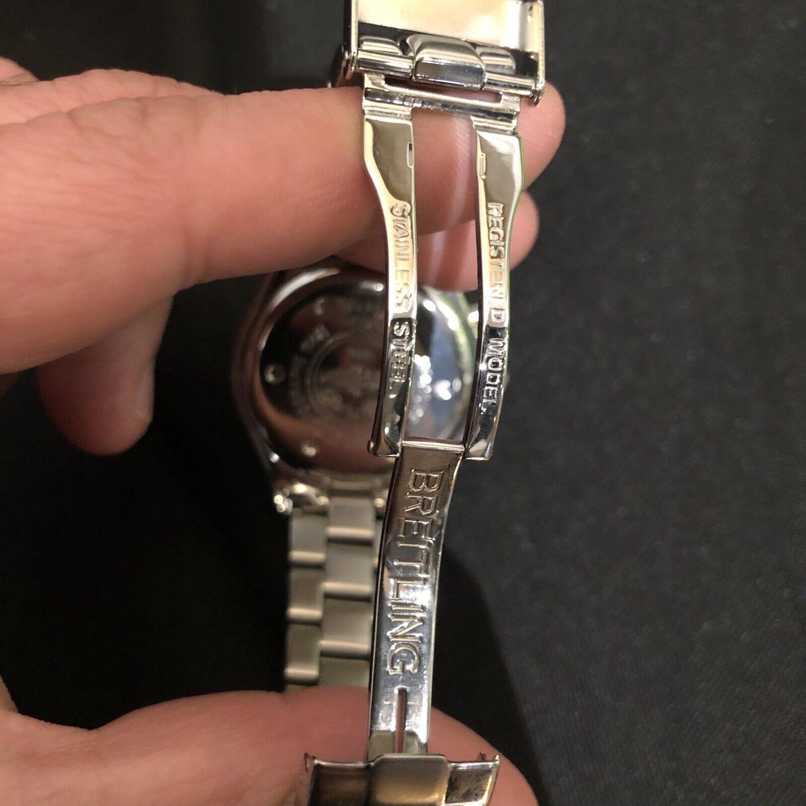 Breitling Men’s Colt Chronograph A53035 Stainless Steel Bracelet For Sale 8