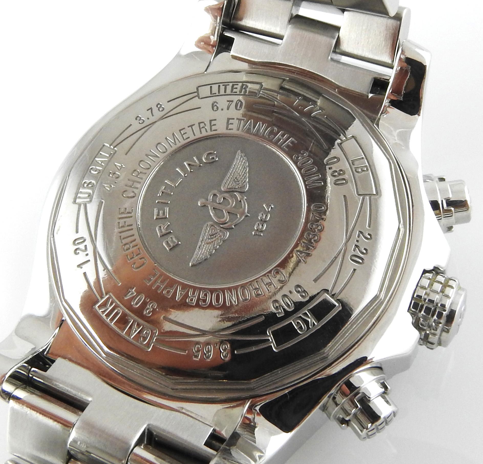 Breitling Men's Super Avenger Chrono Automatic Watch Blue Dial A 13370 1