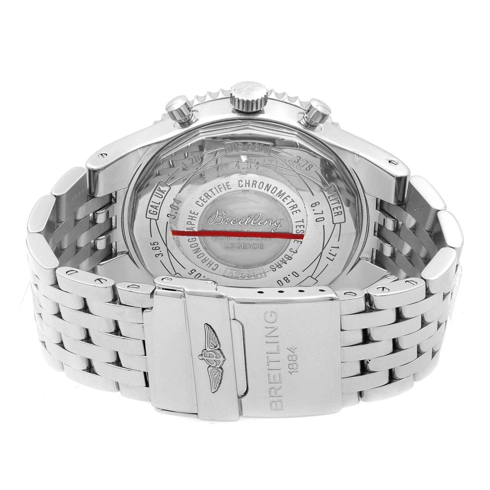 Breitling Montbrillant 47 Steel Black Silver Dial Men's Watch A2335121/BA93-445A 1