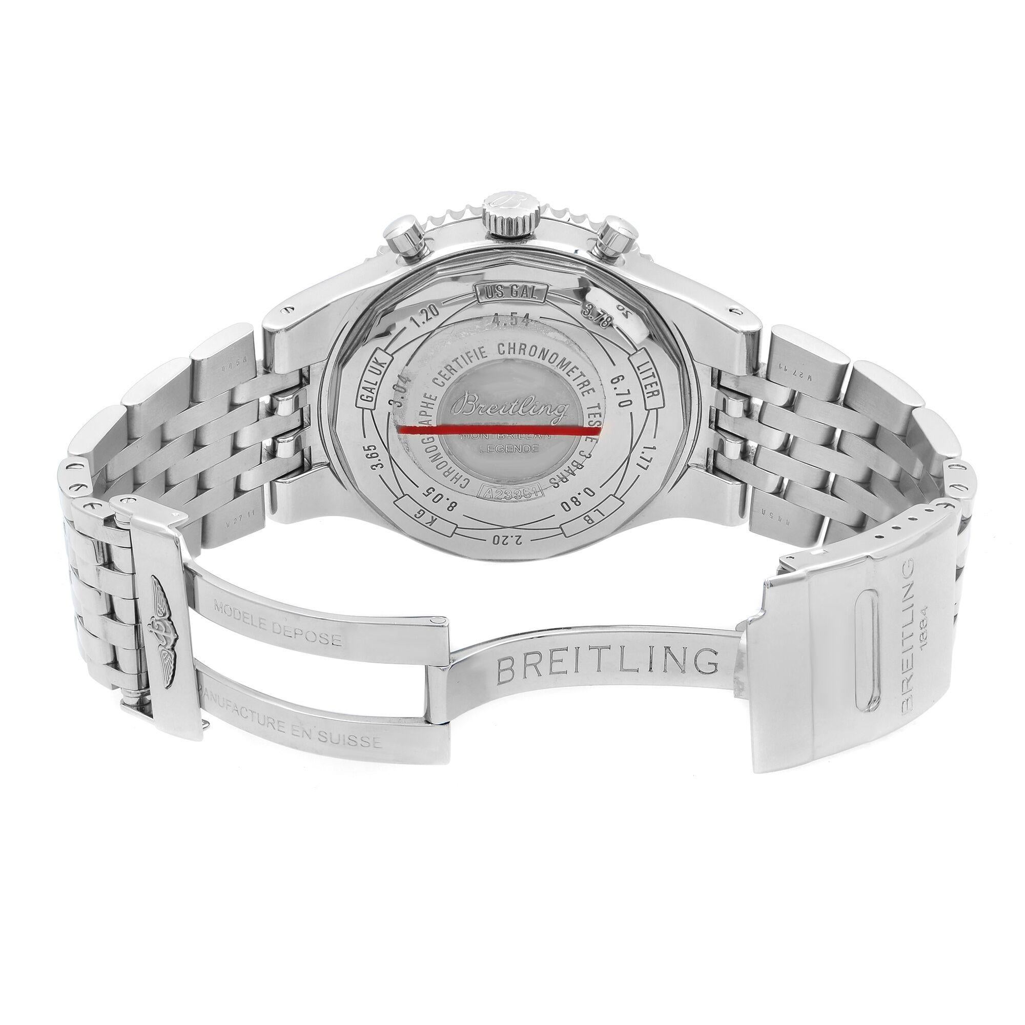 Breitling Montbrillant 47 Steel Black Silver Dial Men's Watch A2335121/BA93-445A 2