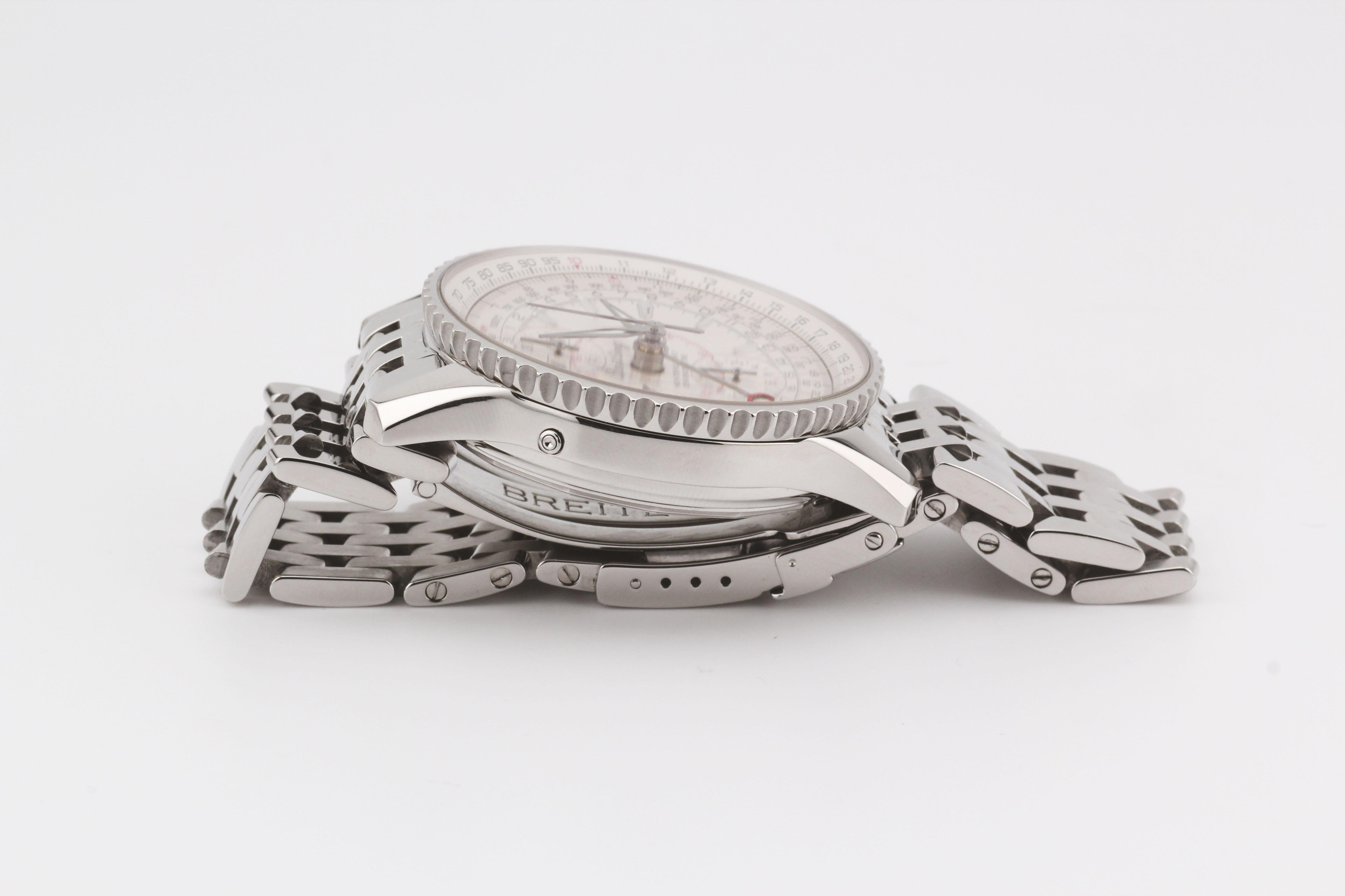 Breitling Montbrillant Datora 3X Kalender Chronograph Armbanduhr A21330 Herren