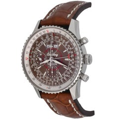 Used Breitling Stainless Steel Montbrillant Datora Chronograph Automatic Wristwatch 