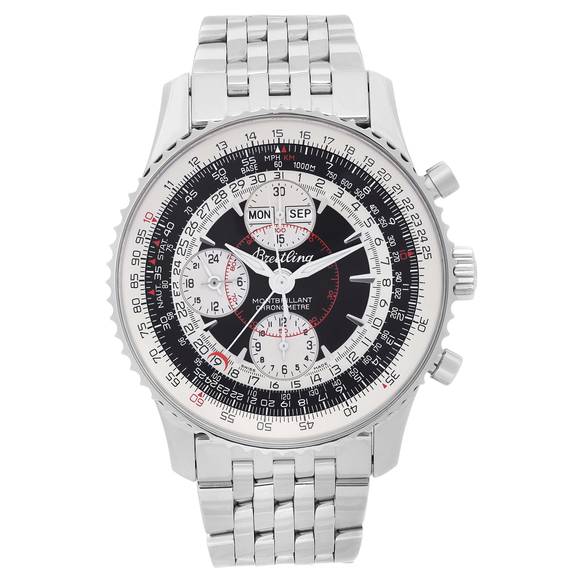 Breitling Montbrillant Datora Steel Panda Dial Automatic Watch A2133012/B993SS