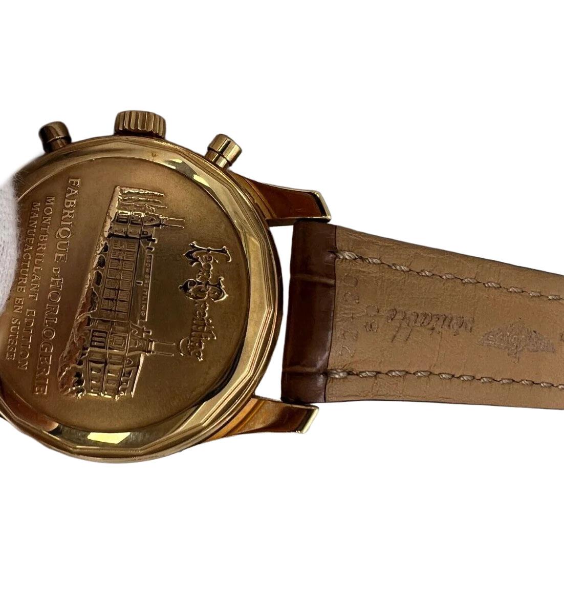 BREITLING MONTBRILLANT Limitierte Auflage 250 Stück 18k Gelbgold Schwarz Uhr (Empire) im Angebot