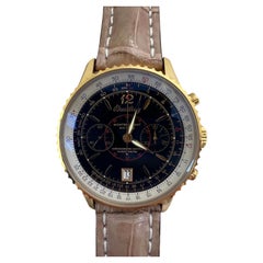 BREITLING MONTBRILLANT Limitierte Auflage 250 Stück 18k Gelbgold Schwarz Uhr