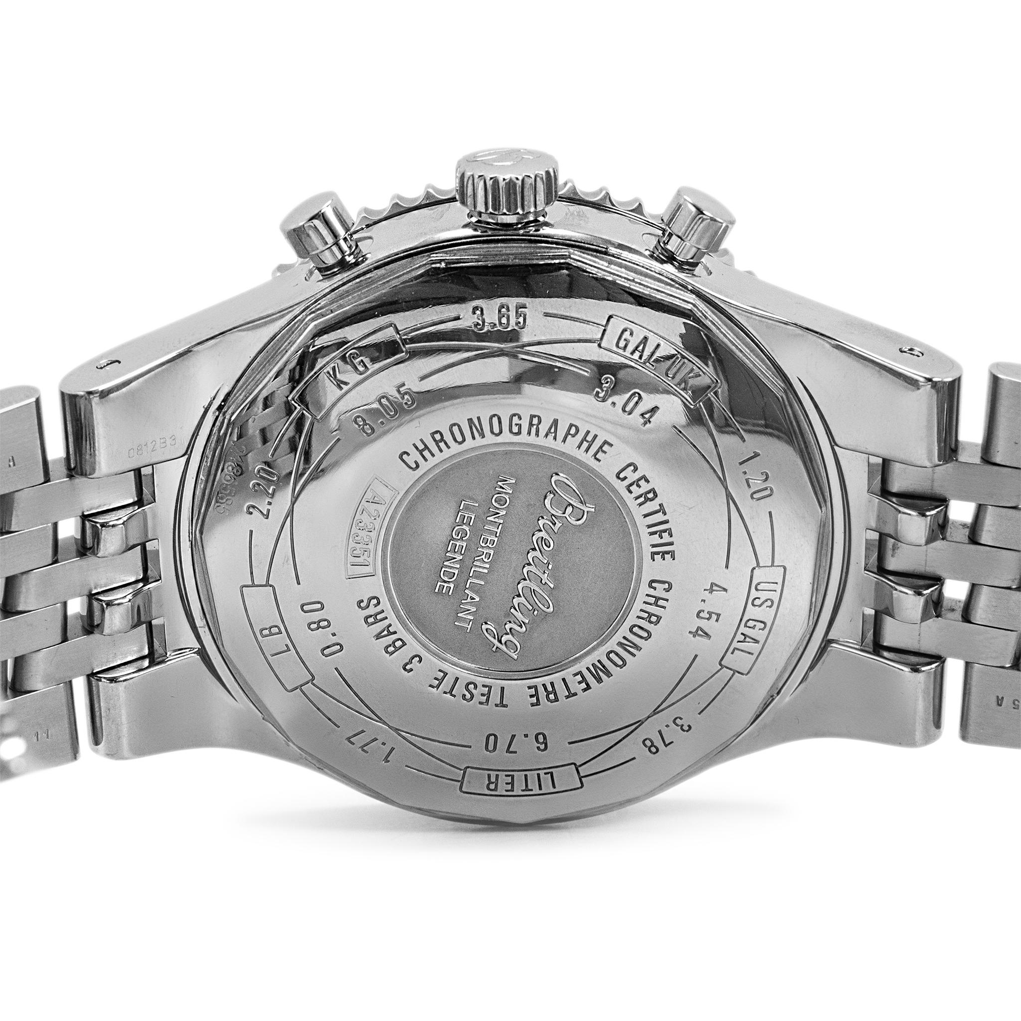Uomo Orologio Breitling Montbrillant Limited Edition 47MM A23351A6/G741 Steele in vendita
