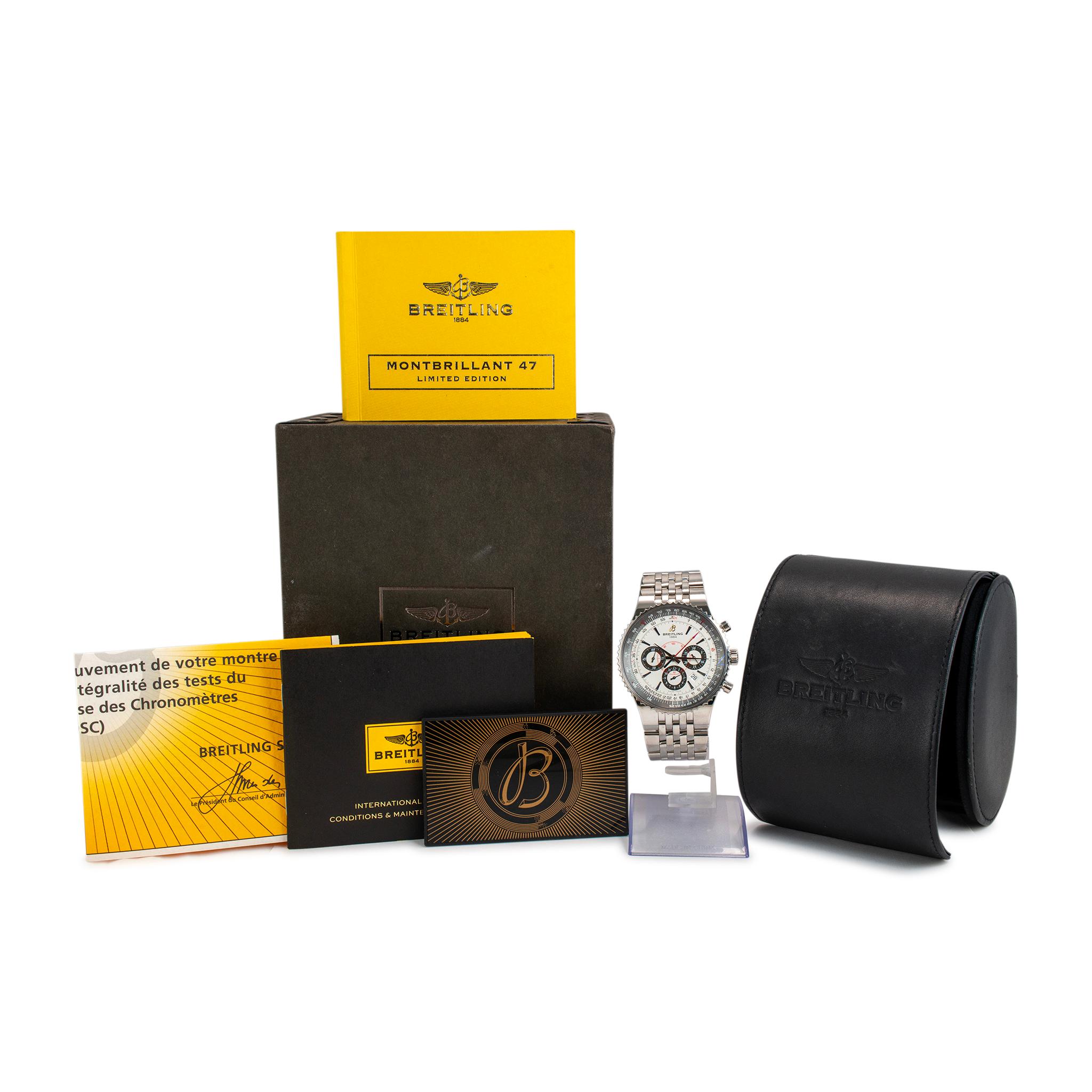 Orologio Breitling Montbrillant Limited Edition 47MM A23351A6/G741 Steele in vendita 4