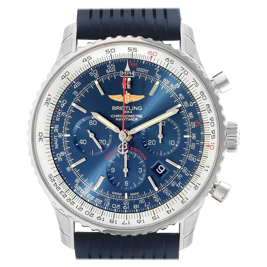 Breitling Navitimer 01 46 Blue Dial Exclusive Edition Watch AB0127 Unworn
