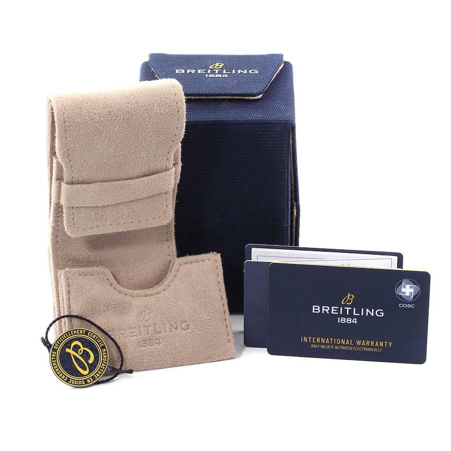 Breitling Navitimer 01 46 Roségold Silber Zifferblatt Herrenuhr RB0137 Box Card im Angebot 6