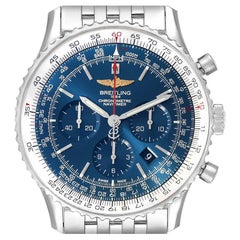 Breitling Navitimer 01 46mm Aurora Blue Dial Mens Watch AB0127 Box Papers
