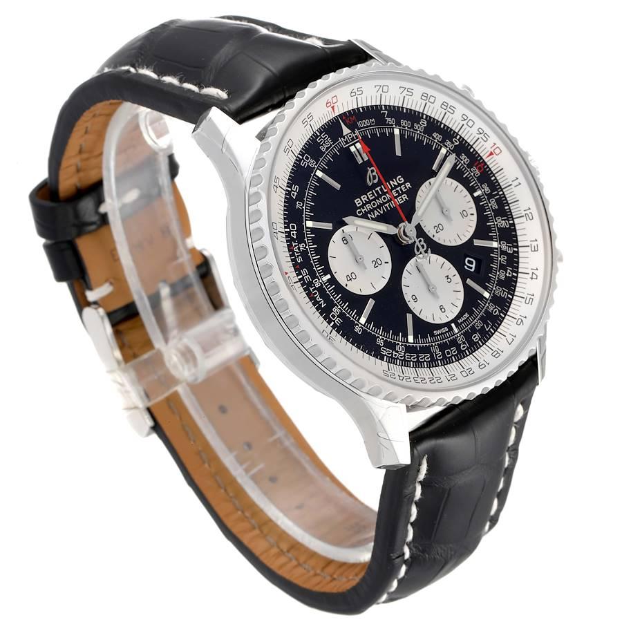 Breitling Navitimer 01 Herrenuhr mit schwarzem Stahlzifferblatt AB0127, ungetragen im Zustand „Hervorragend“ im Angebot in Atlanta, GA