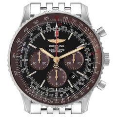 Breitling Navitimer 01 Black Brown Dial Limited Edition Mens Watch Ab0127