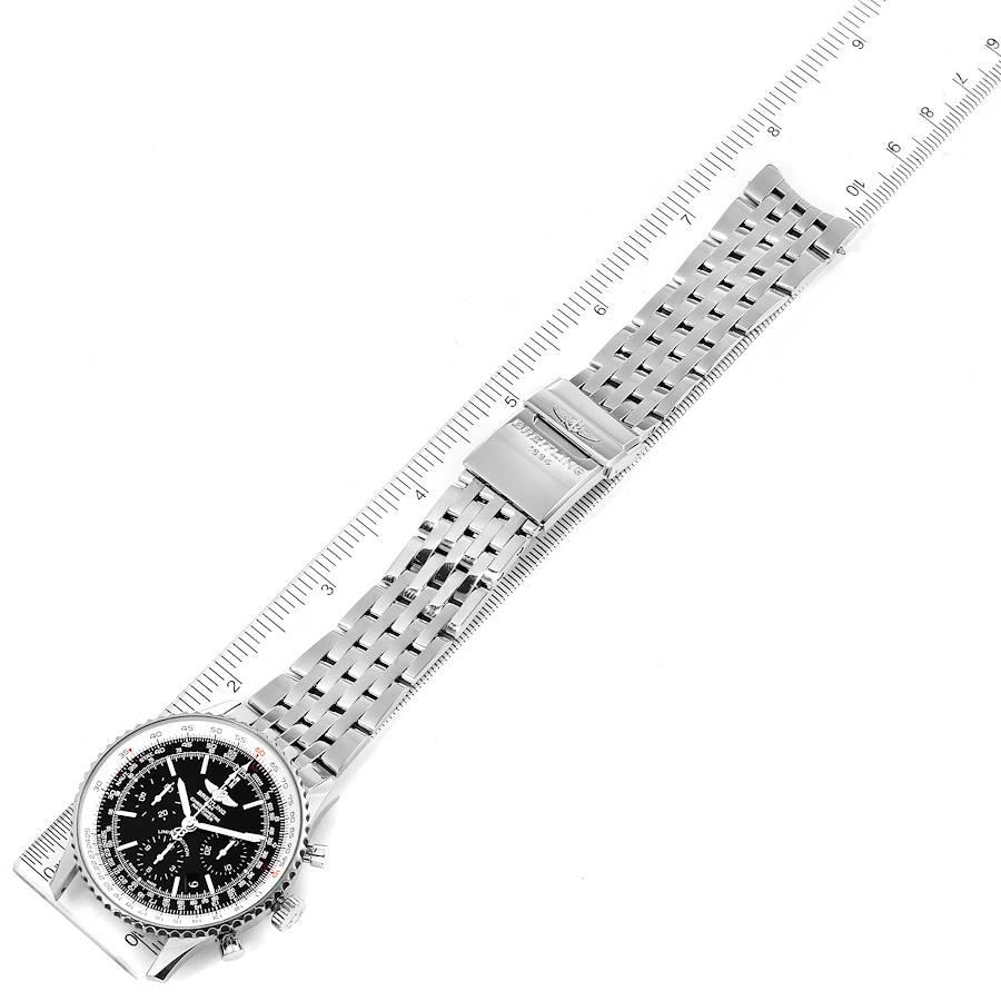 Breitling Navitimer 01 Schwarzes Zifferblatt Limitierte Auflage von Uhr AB0121 Box Papiere im Angebot 3