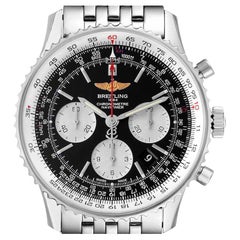 Breitling Navitimer 01 Black Dial Steel Mens Watch AB0120 Box Papers