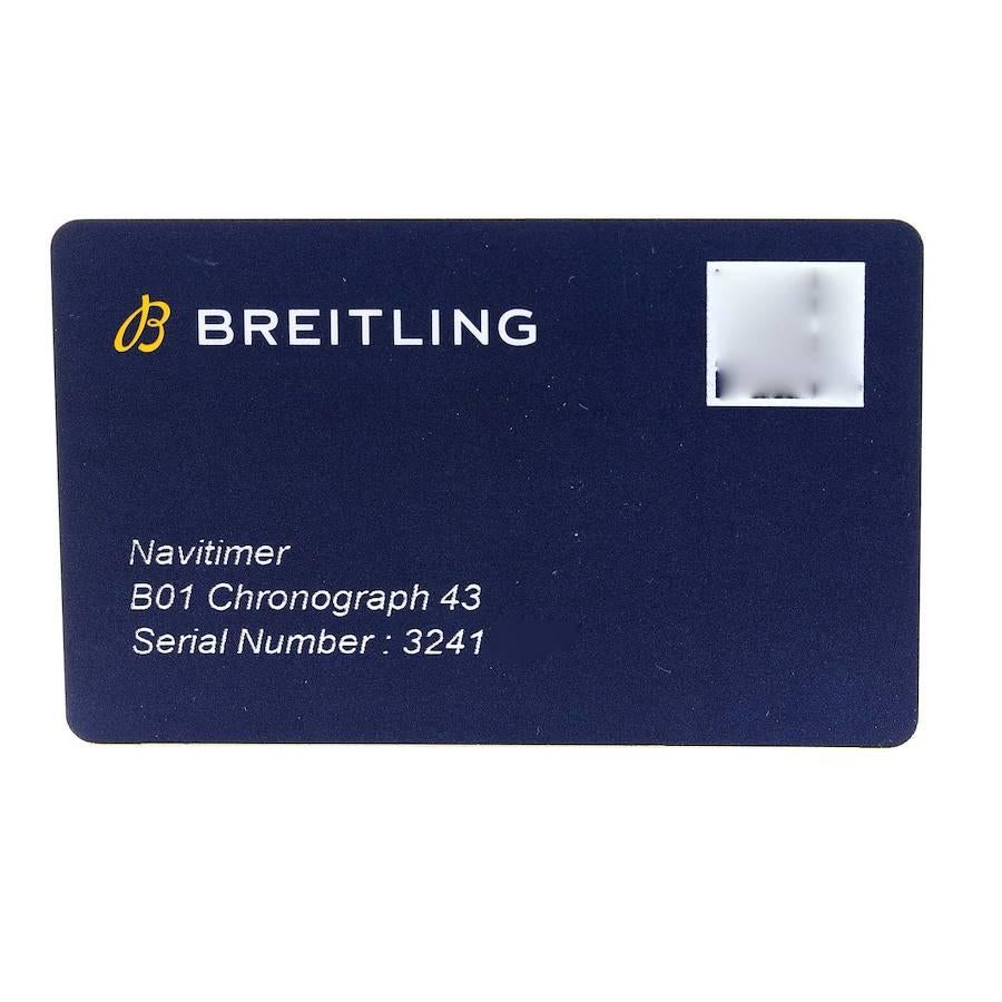 Breitling Navitimer 01 Stahl-Herrenuhr AB0121 mit schwarzem Zifferblatt im Angebot 8
