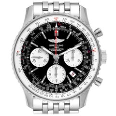 Breitling Navitimer 01 Montre en acier avec cadran noir pour hommes AB0121 Boîte et papiers d'origine